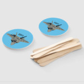 Éventail Illustration de l'avion de chasse (Non-assemblé)