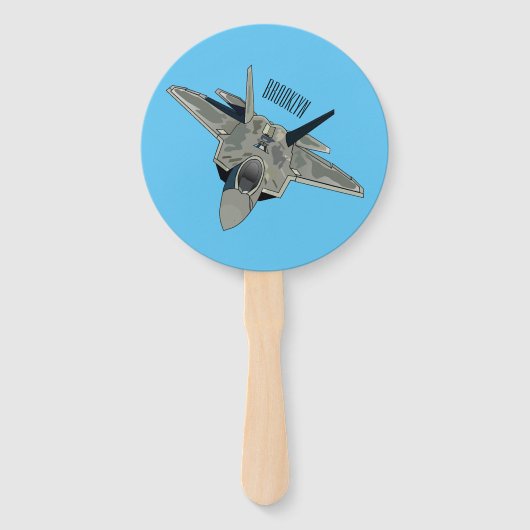 Éventail Illustration de l'avion de chasse (Devant)