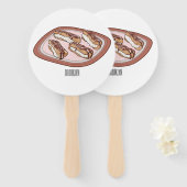 Éventail Illustration de l'éclair de chocolat (Devant et derrière)