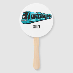 Éventail Illustration de locomotive électrique
