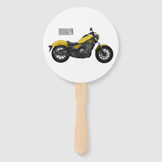 Éventail Illustration de moto Cruiser (Devant)