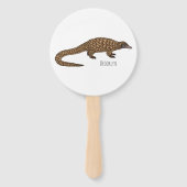 Éventail Illustration de pangolin à queue longue (Devant)
