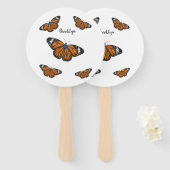 Éventail Illustration de papillon monarque (Devant et derrière)
