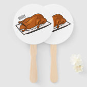 Éventail Illustration de Peking duck (Devant et derrière)