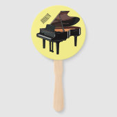 Éventail Illustration de piano (Dos)