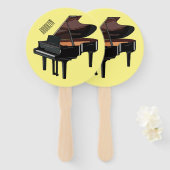 Éventail Illustration de piano (Devant et derrière)