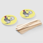 Éventail Illustration de poulet Sebright (Non-assemblé)