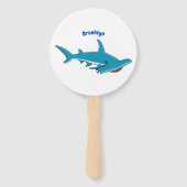 Éventail Illustration de requin marteau (Dos)