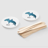Éventail Illustration de requin marteau (Non-assemblé)