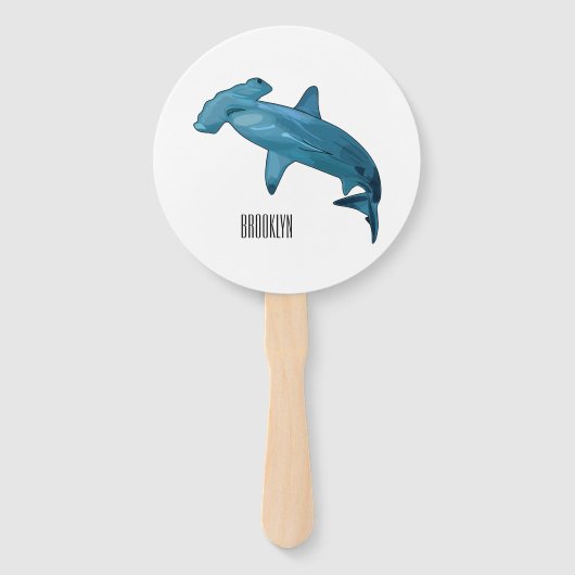 Éventail Illustration de requin marteau (Devant)