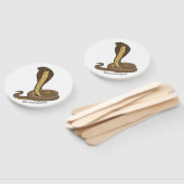 Éventail Illustration de serpent à cobra Brown (Non-assemblé)