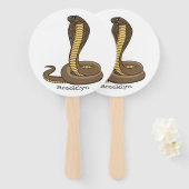 Éventail Illustration de serpent à cobra Brown (Devant et derrière)