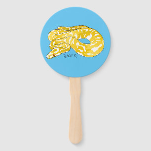 Éventail illustration de serpent python birman de dessin an