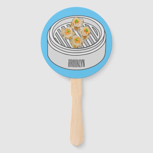 Éventail Illustration de Shumai dim sum (Devant)