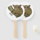 Éventail Illustration de Tarsier (Devant et derrière)