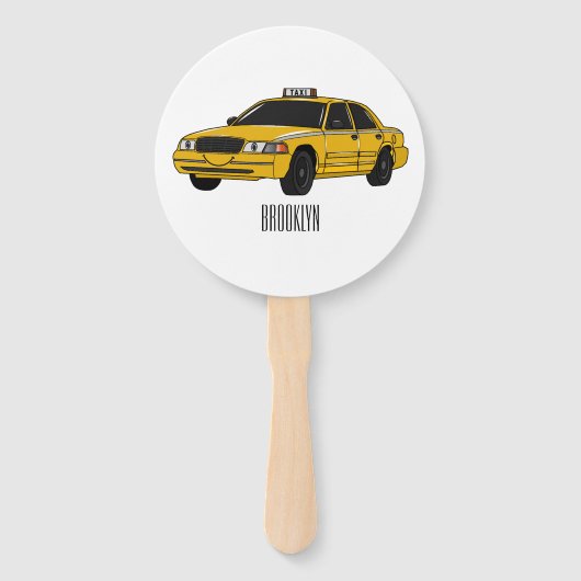 Éventail Illustration de taxi (Devant)