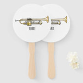 Éventail Illustration de trompette (Devant et derrière)