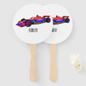Éventail Illustration de voiture de course professionnelle (Devant et derrière)