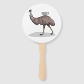 Éventail Illustration d'Emu bird (Dos)