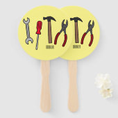 Éventail Illustration des outils de menuiserie (Devant et derrière)