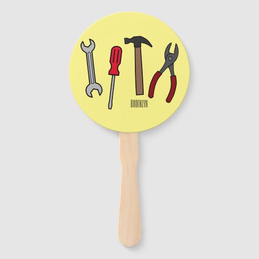 Éventail Illustration des outils de menuiserie (Devant)