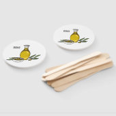 Éventail Illustration d'huile d'olive (Non-assemblé)