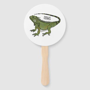 Éventail Illustration d'Iguana