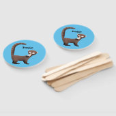 Éventail Illustration drôle curieuse de dessin animé de coa (Non-assemblé)