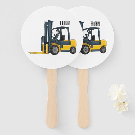 Éventail Illustration du chariot élévateur (Devant et derrière)