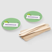 Éventail Illustration du panneau de grenouille verte mignon (Non-assemblé)