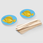 Éventail Illustration du poisson-tang jaune (Non-assemblé)