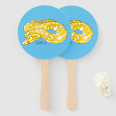 Éventail Illustration du serpent python birman (Devant et derrière)