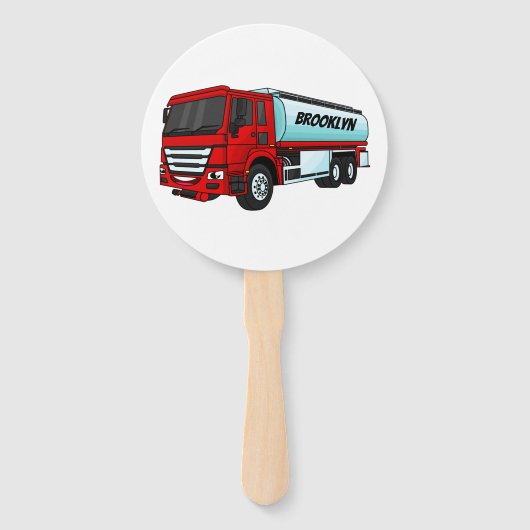 Éventail Illustration du transport de carburant par camion- (Dos)