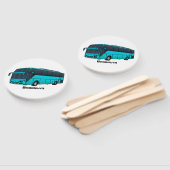 Éventail Illustration d'un autobus à passagers moderne (Non-assemblé)