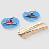 Éventail Illustration d'un bateau à chalutier mignon (Non-assemblé)