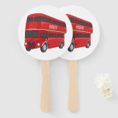 Éventail Illustration d'un bus à deux étages (Devant et derrière)