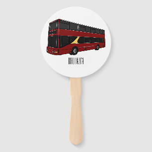 Éventail Illustration d'un bus à deux étages