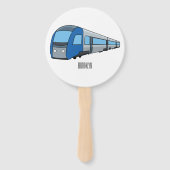 Éventail Illustration d'un train électrique (Dos)