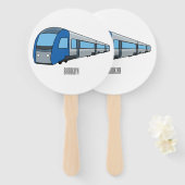 Éventail Illustration d'un train électrique (Devant et derrière)