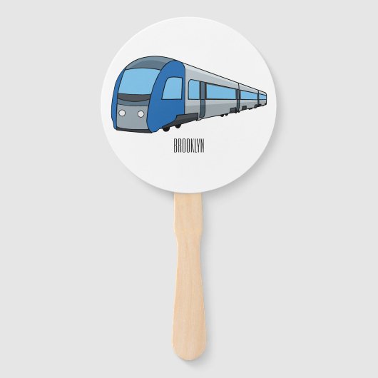 Éventail Illustration d'un train électrique (Devant)