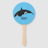 Éventail Illustration d'une baleine tueuse (Dos)