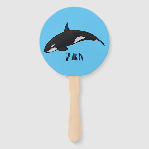 Éventail Illustration d'une baleine tueuse