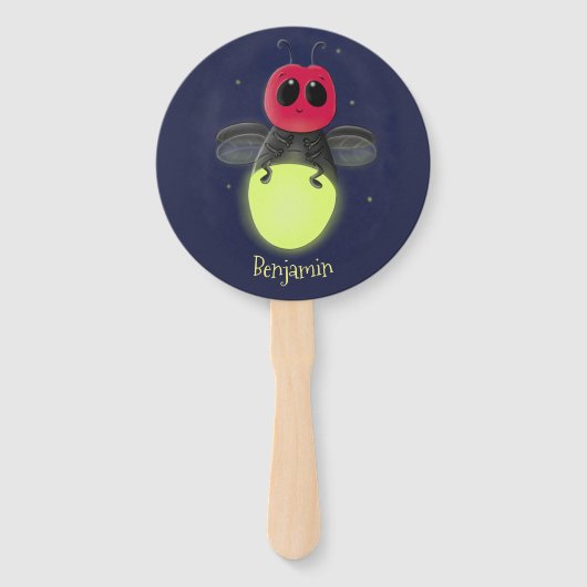 Éventail Illustration d'une luciole à éclair mignon (Devant)