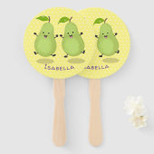 Éventail Illustration d'une paire de poires mignonne (Devant et derrière)