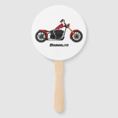 Éventail Illustration motocyclette de style hélicoïdal (Dos)