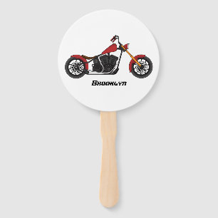 Éventail Illustration motocyclette de style hélicoïdal