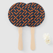 Éventail Illustration ondulée orange, cool, moderne, tendan (Devant et derrière)