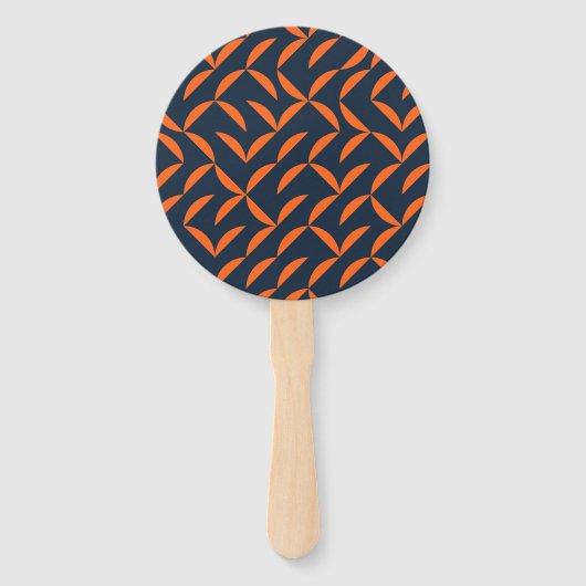 Éventail Illustration ondulée orange, cool, moderne, tendan (Devant)