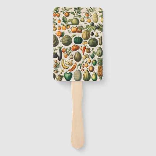 Éventail Illustration scientifique végétale des fruits (Dos)