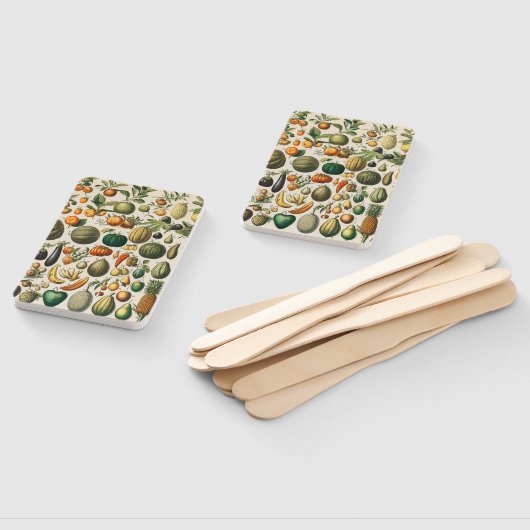 Éventail Illustration scientifique végétale des fruits (Non-assemblé)